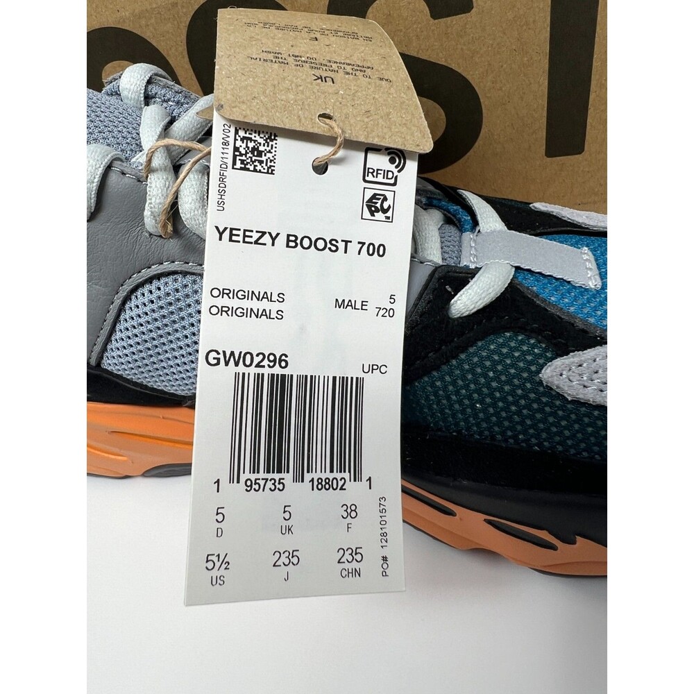 Adidas Yeezy Boost 700 Wash Orange Kanye West Shoes GW0296 Mens Size 5.5 - Picture 7 of 8